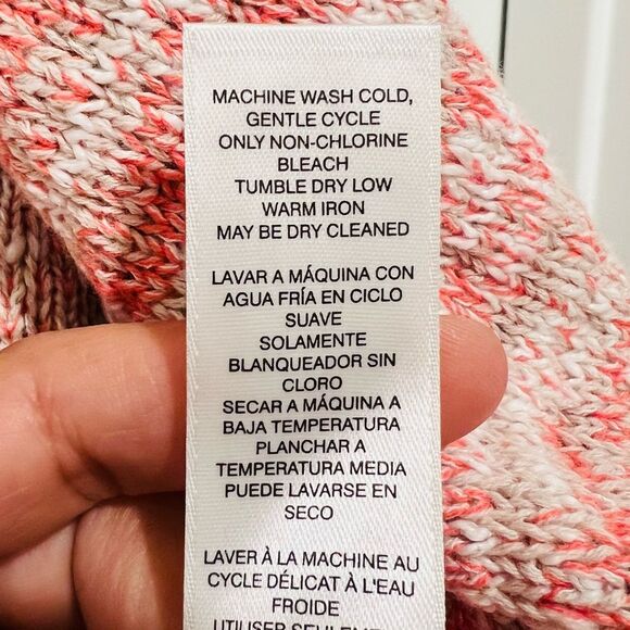 Chico’s Women’s Fringe Trim Pocket Cardigan in Pretty Pink Sz 2 (US L/12-14) NWT - Picture 9 of 14